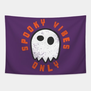 Spooky Vibes Only Halloween Ghost Tapestry