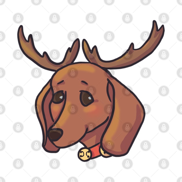 Christmas Dachshund by Artbysusant 