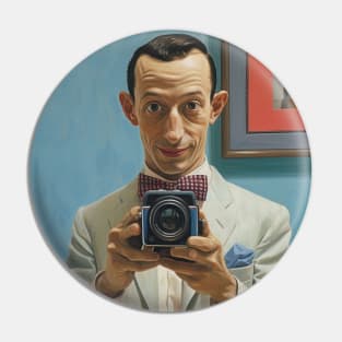 pee wee herman taking picture, Paul Reubens Pin