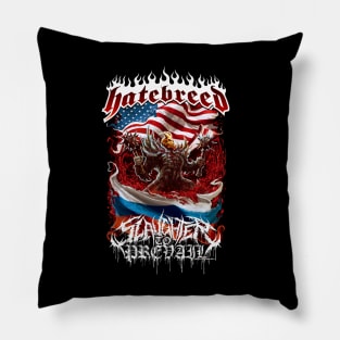 Slaughter To Prevail Hatebreed Worldwide Brutality American Flag Pillow