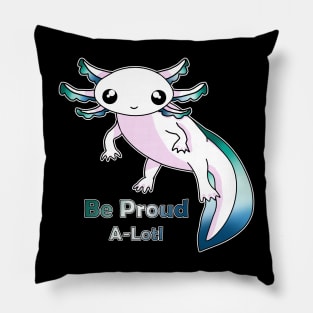 Gay Male Pride Axolotl Pillow