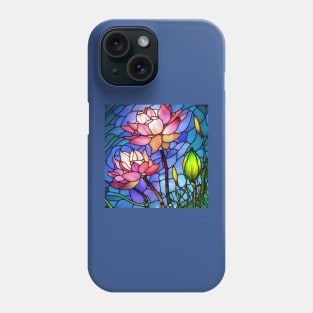 Stained Glass Lotus Flower Phone Case