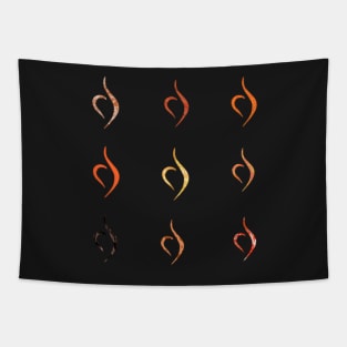 Orange Eating Disorder Recovery Sticker Pack Tapestry