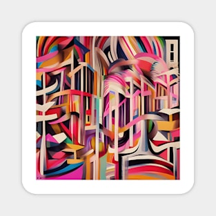 Colorful Fiesta Abstract Magnet