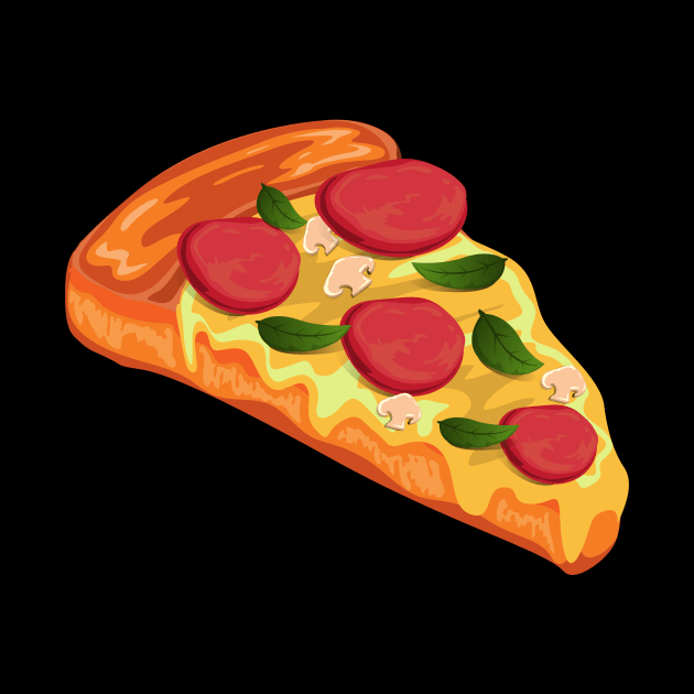 Yummy Italian Pizza Slice by InkyArt