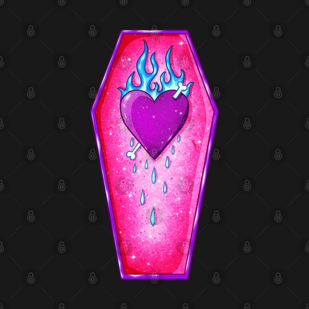 Pastel Goth Love Coffin Heart by Wanderer Bat