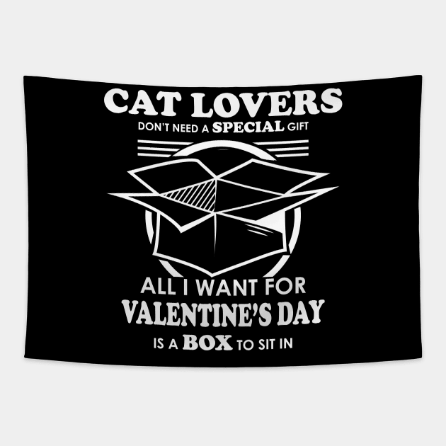 Cat Lovers Valentines Day Joke Tapestry by TellingTales