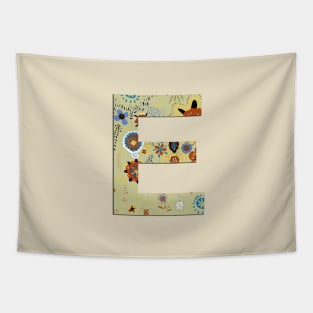 Monogram letter E Tapestry