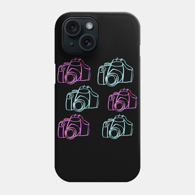 DSLR Camera Color Patterrn Phone Case by badlydrawnbabe