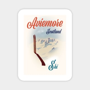 Aviemore Scotland Ski poster Magnet