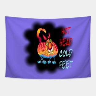 Hot Head Cold Feet Tapestry