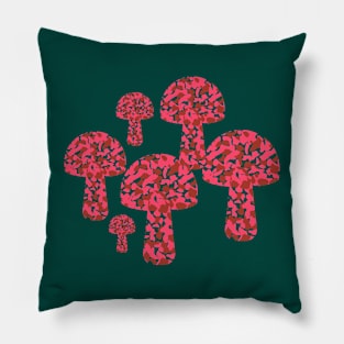 Terracotta spotted mushrooms Pillow