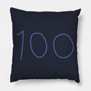 Number 100 Pillow