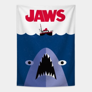 Jaws Cartoon Poster Tapestry