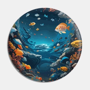 Deep sea ocean Pin