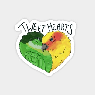 Tweet-Hearts, Birds in Love Design, Conures Magnet