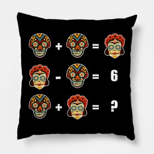 Math Games Mexican Skulls Pillow