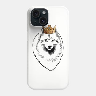 Keeshond Dog King Queen Wearing Crown Phone Case