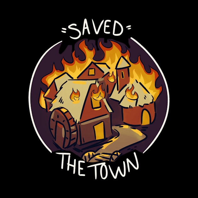 RPG Burned Down The Town - "Saved" - Dark Mode by Rumpled Crow