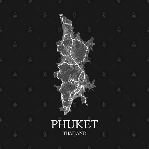 Phuket City Map - Thailand Cartography by SPAZE