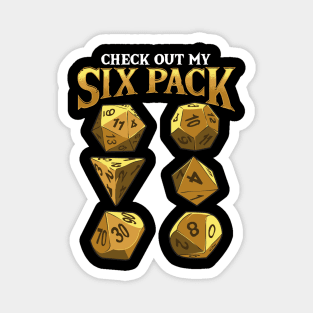 Funny Check Out My Six Pack Dice Pun Magnet