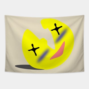 Mood Funny Silly Face Cartoon Smile Emoji Design Tapestry