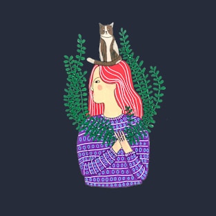 Cat on the head T-Shirt