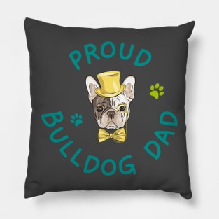 Proud Bulldog Dad Pillow