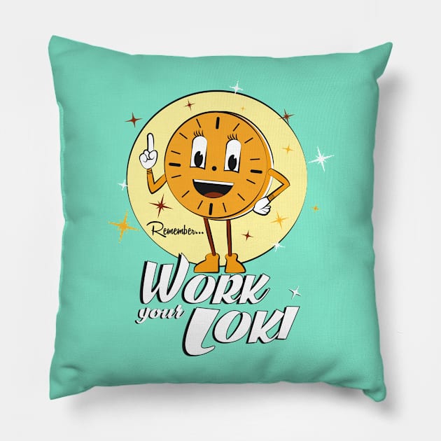 Cartoon clock Pillow by jemarone