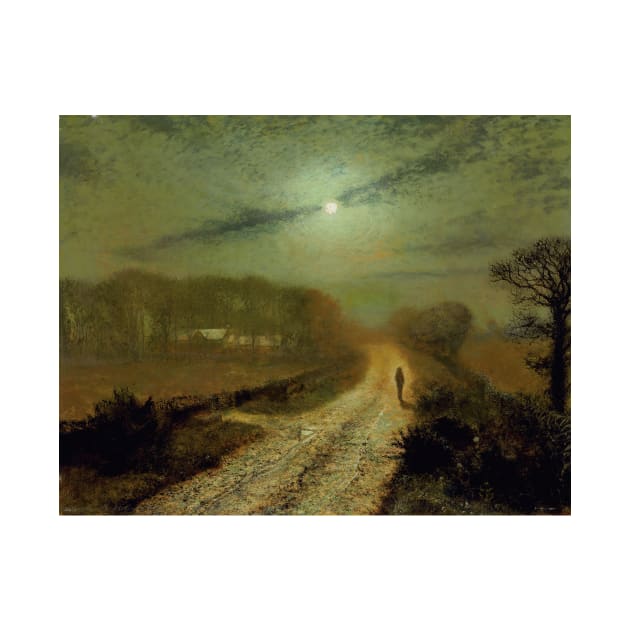 A Moonlit Landscape by John Atkinson Grimshaw by Classic Art Stall