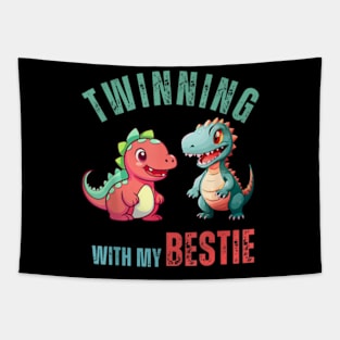 Twinning With My Bestie Twins Day Friends Kids Tapestry