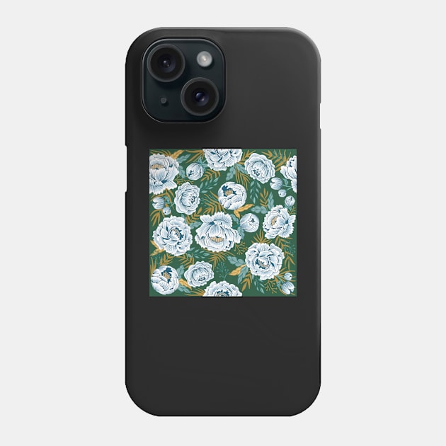 Vintage Peonies Phone Case by Papergrape