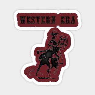 Western Era - Cowboy on Horseback 11 Magnet