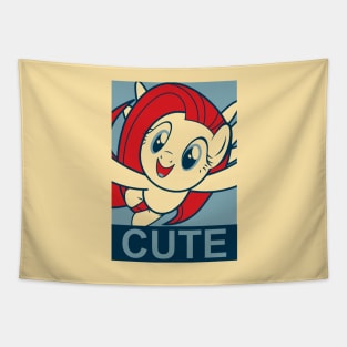 Fluttershy Cute- "Hope" Poster Parody Tapestry