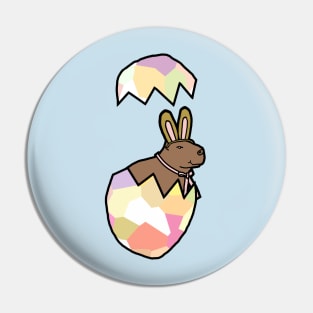 Capybara in Bunny Ears Funny Easter Egg Pin