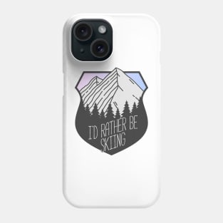I'd Rather Be Skiing Mountain Crest Sunset Phone Case