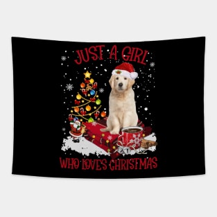 Golden Retriever Just A Girl Who Loves Christmas Tapestry