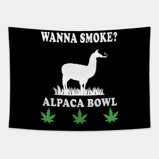 wanna smoke alpaca bowl Tapestry