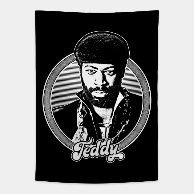 Teddy Pendergrass /// 80s Retro Soul Fan Design Tapestry by DankFutura