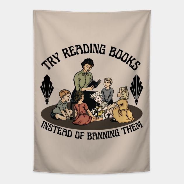 Try Reading Books Tapestry by Slightly Unhinged