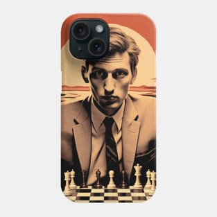 Bobby Fischer Retro Sunset Chess Phone Case