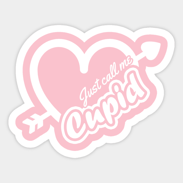 Cupid Got Me Funny Valentines Day Couples Gift' Sticker