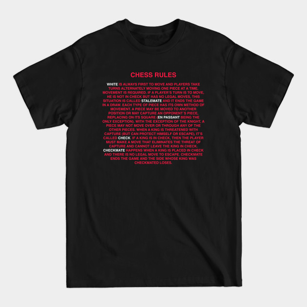 Disover Chess Rules - Chess - T-Shirt