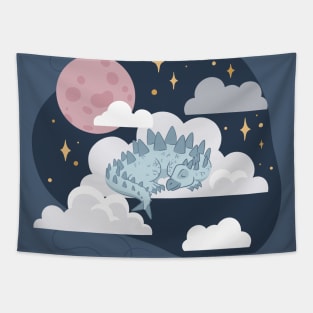 Sweet Sleepy Dino Tapestry