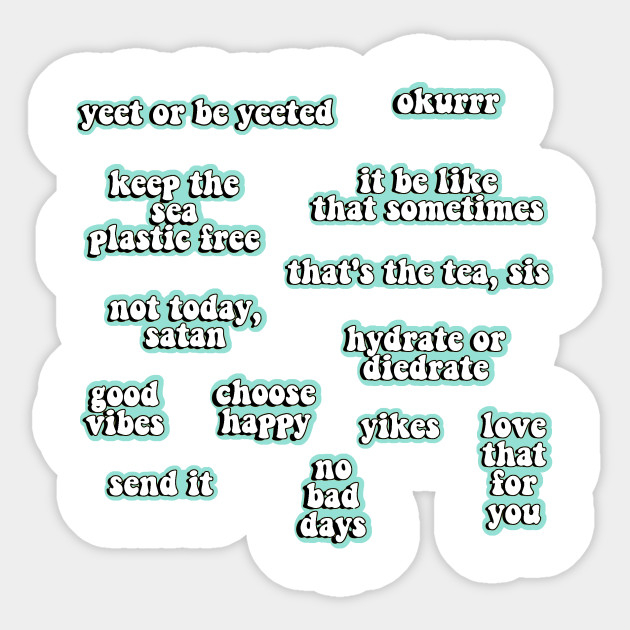 Blue Quotes Pack Vsco Sticker Teepublic