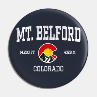 Mt Belford Colorado 14ers Vintage Athletic Mountains Pin