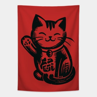 Lucky Waving Cat Tapestry