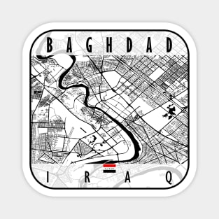 Baghdad Map Iraq Magnet