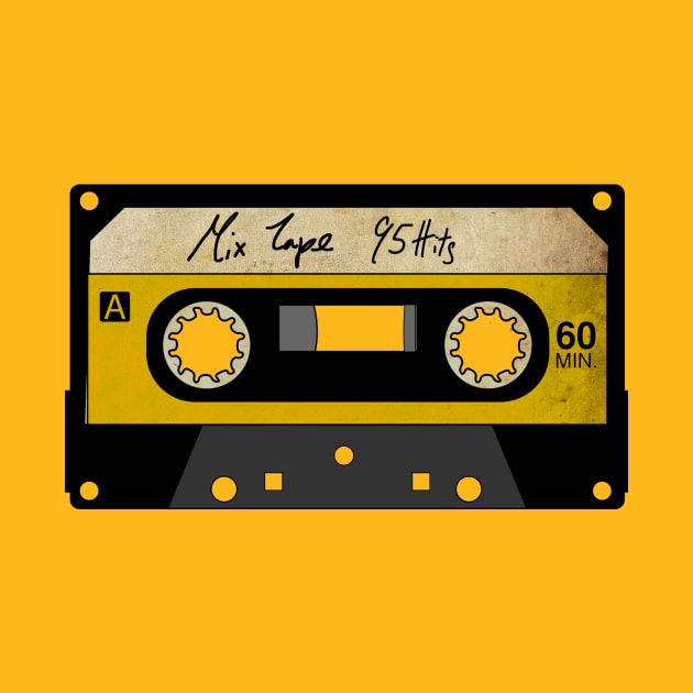 Vintage Cassette Mix Tape by i2studio