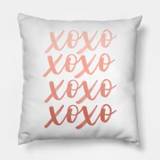 XOXO Pink and Red Gradient Pillow